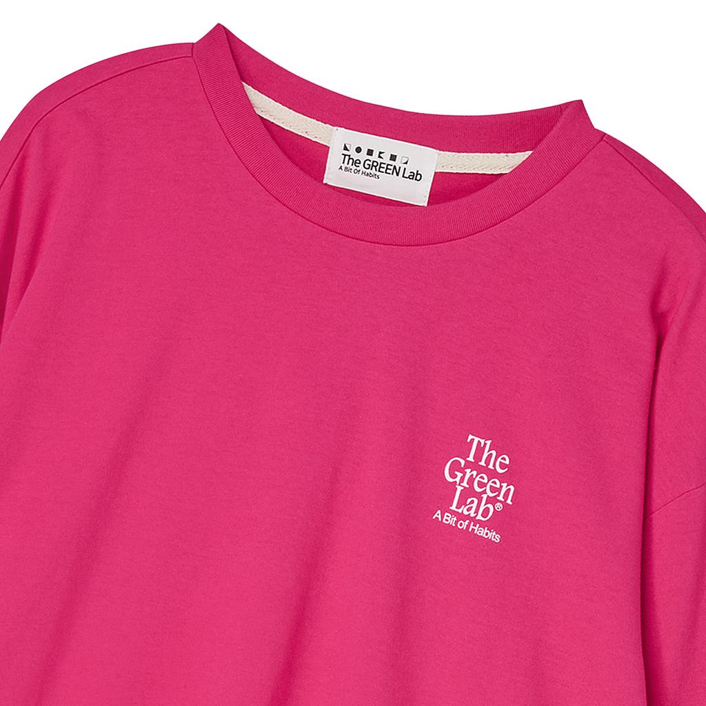 THE GREEN LAB Essential Crop Long Sleeve Tee [Pink]