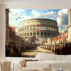2D Flat Surface a Single Piece of a Large-sized Background Banner of the Roman Colosseum Suitable for Party Background
