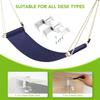 iMissiu Foot Hammock Under Desk Footrest, Adjustable Office Foot Rest Under Desk Hammock, Portable Desk Feet Hammock with Headphones Holder (Black)
