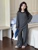 2025 Girls' Striped Cotton Pajamas Set - Long Sleeve Autumn Homewear for Little & Big Girls