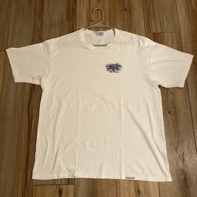 Vintage Las Vegas Graphic Tee Gecko Embroidered Art Made In USA Large Unisex T-Shirt