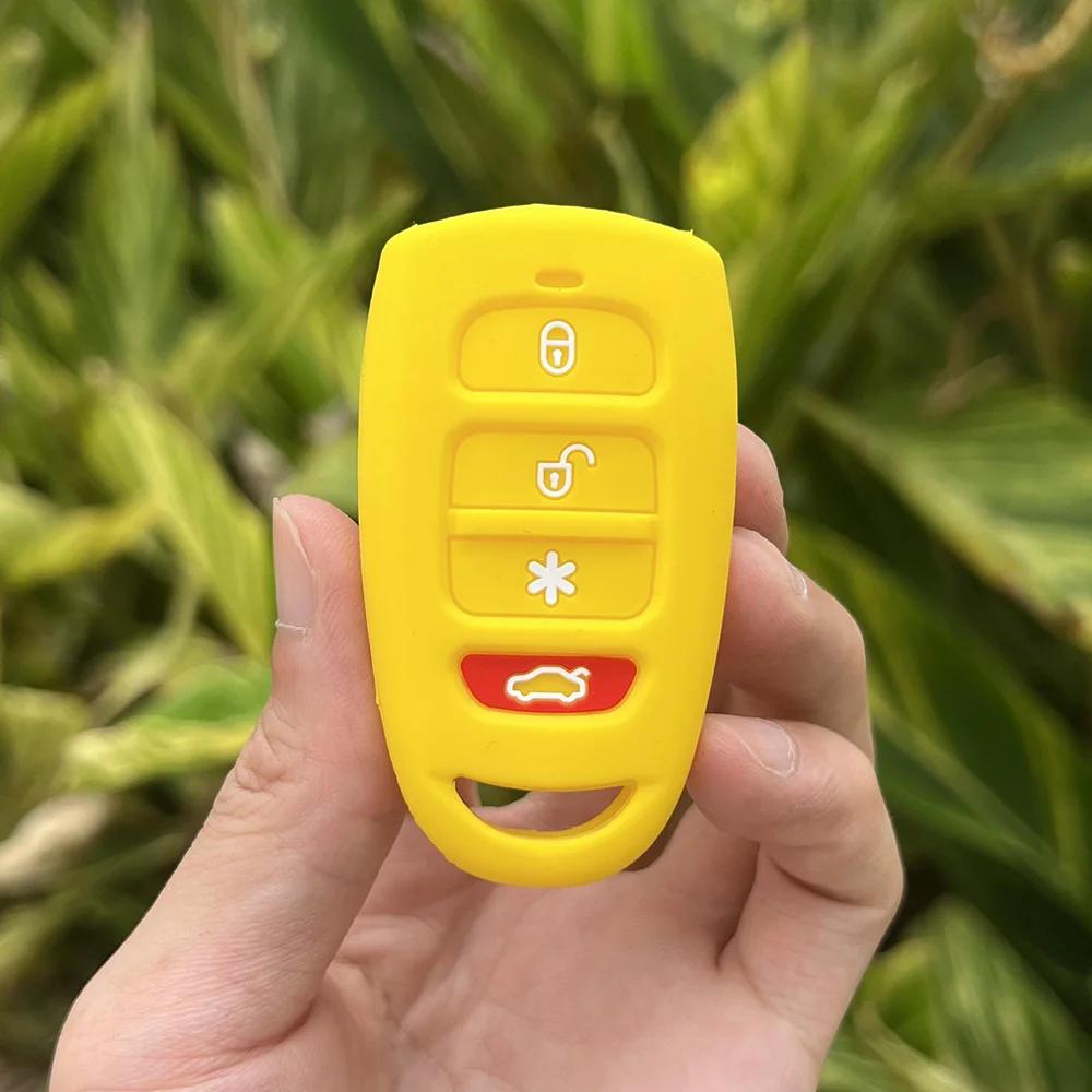 Silicone Car Key Case Cover For Hyundai Tucson Accent For Kia Sedona Mini Van Sorento Carens Sonata 5 Buttons Key Shell Holder