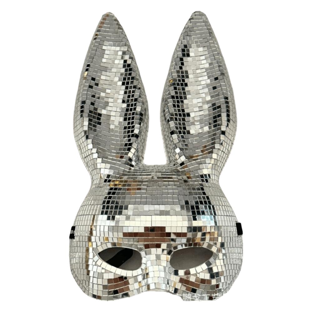 Glitter Masquerade Face Mask Mirror Surface Adult Half/Full Face Mask Metallic Disco Cosplay Costume Mask Night Club Wear