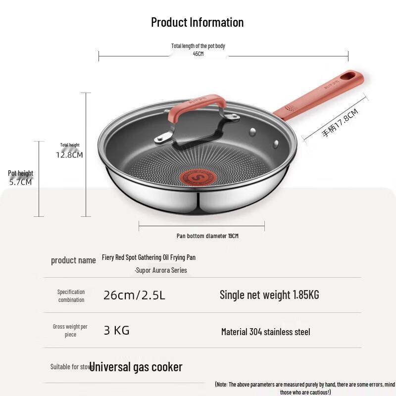 Supor Aurora Non-Stick Frying Pan with Red Dot Indicator