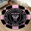 Inter Miami CF Round Area Rug,Carpet Rug for Living Room Bedroom Sofa Playroom Decor,Non-slip Floor Mat