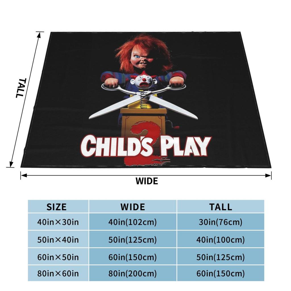 Chucky See You In Hell Blankets Soft Warm Flannel Throw Blanket Bedspread for Bed Living Room Picnic Travel Home Sofa