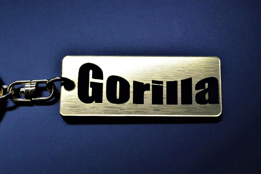 Gorilla Gold Black Double Ring Acrylic Original Keychain 50 AB27 Z50J Custom Parts A-601-1 &