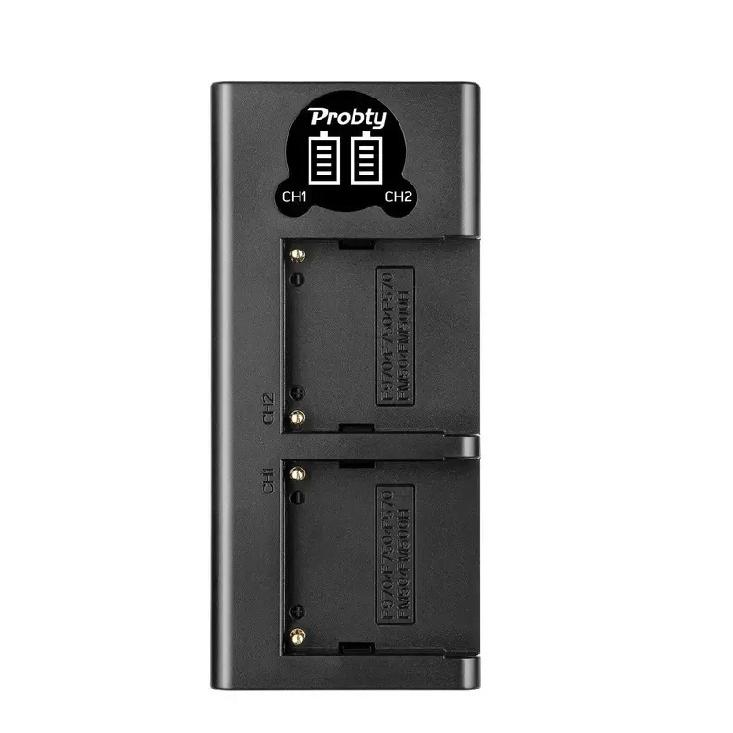 Akkuladegerät Für Sony NP F960 NP F970 NP-F960 NP-F750 Akku Zweikanal-LadegerätNP F770 NP F750 NP F550 F330 FM-500H
