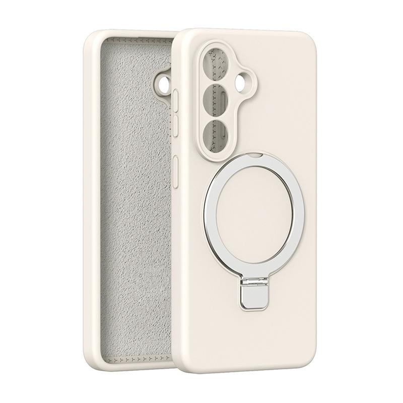 Liquid Silicone Mobile Phone Case Is Suitable for Samsung S26 Magnetic Suction Bracket Mobile Phone Case S26plus All-inclusive Anti-drop Case