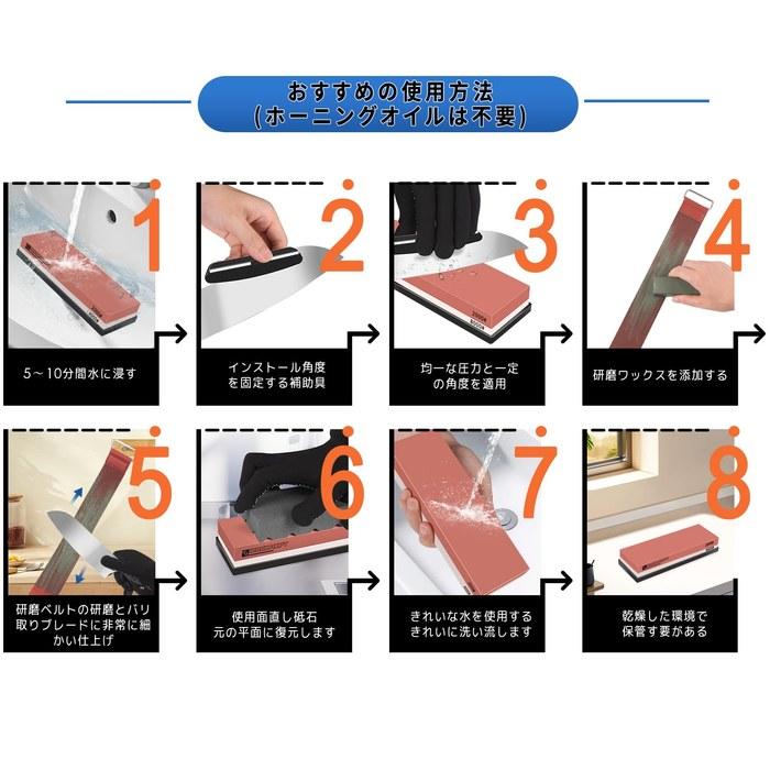 IROKCAKPT Sharpening Stone Set 400/1000/3000/8000 Grit with Base & Accessories