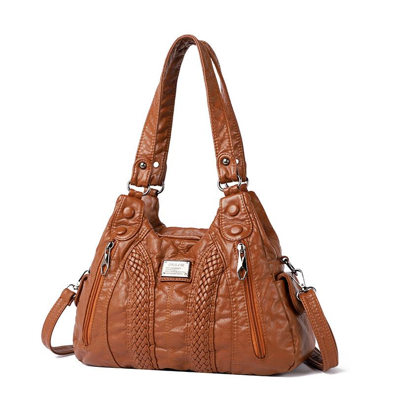 Damemote Store vesker Håndvesker vasket syntetisk skinn Hobo Satchel Skulder Håndveske Tote Veske med Crossbody stropp Topphåndtak Satchel Bags
