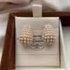 Classic Water Drop-Shaped Pearl Inlaid Earrings, Stud Earrings, Niche Design, High-End Sense, Elegant And Exquisite Retro Earrings.