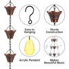 A25F-Rain Chains For Downspouts Copper Rain Catcher Chain With Cups Decorative Replacement For Gutters Outside