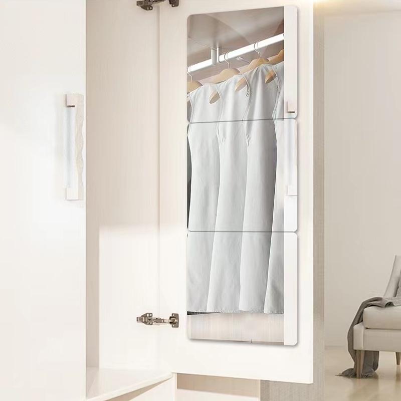 4pcs Acrylic Mirror Wall Stickers Self-adhesive Mirror Bathroom Decoration Student Dormitory Dressing Mirror Full-length Mirror