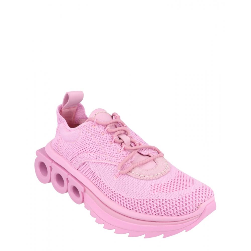 Salvatore Ferragamo Nima Knit Sneakers Pink