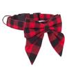 Christmas Dog Collar with Bow Adjustable Cotton Red Plaid Bowtie Dog Christmas Collars for Large Dogs Pets