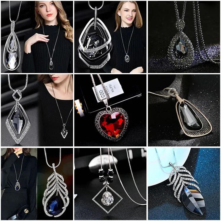 Classic Geometric Irregularity Pendant Long Necklace for Women New Sweater Accessories Cute Gifts Hip Hop Jewelry