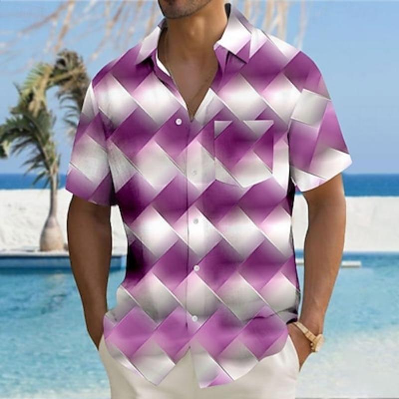 

Мужская рубашка с коротким рукавом, модная, повседневная, для отпуска, праздника, уличная одежда, летняя, с отложным воротником, 3D-принт 3XL