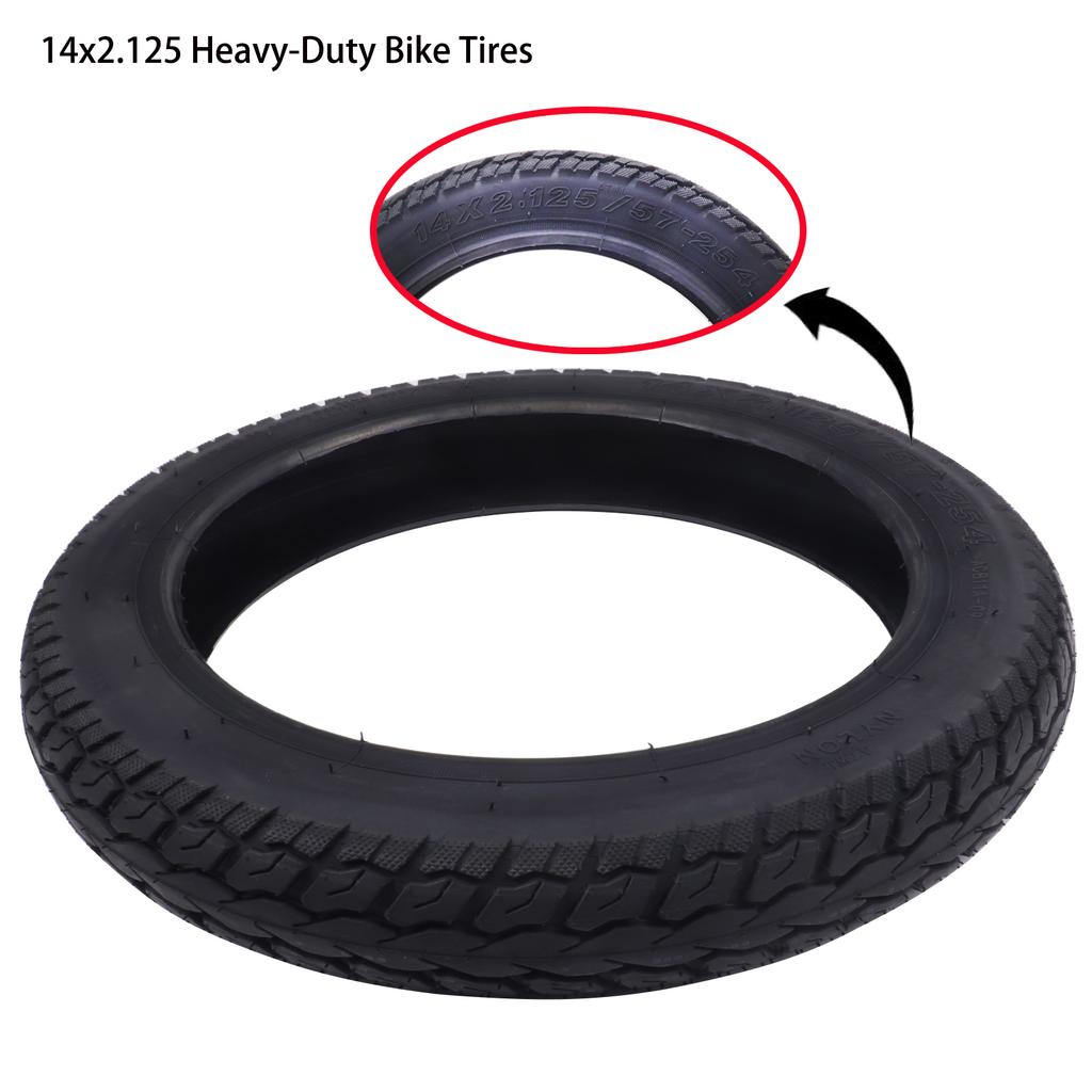 14 Inch 14 X 2.125/57-254 Inner and Outer Tyre for Electric Vehicles Electric Motorcycles Wear Resistant High-quality Tires