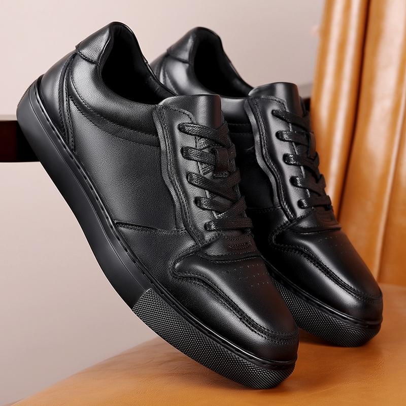 Fashion New Arrival Men's Vulcanize Shoes Casual Leather Male  Casual Shoes Versatile Leisure Walk Skateboard Footwear Tenis Masculino