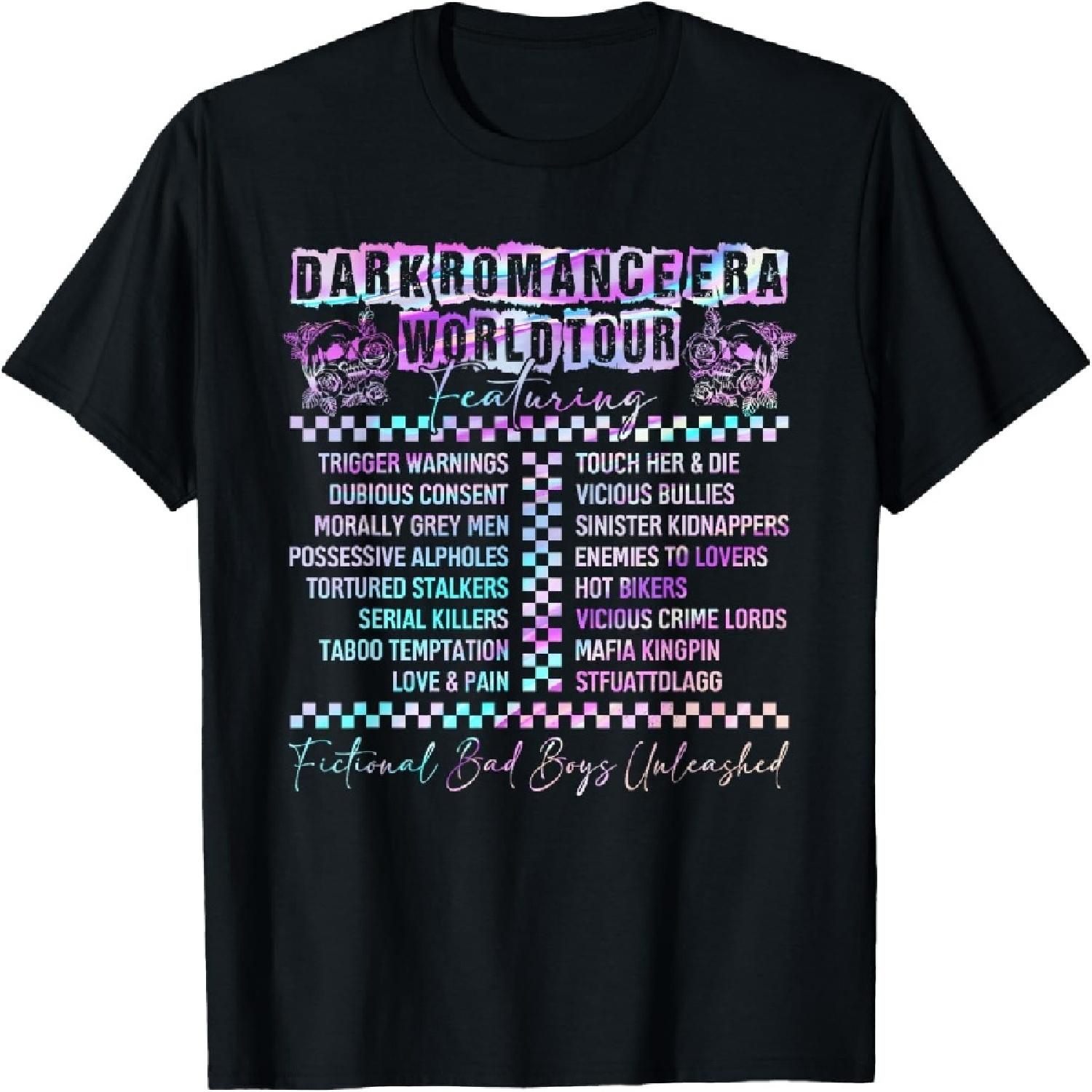 

Dark Romance Era World Funny Tour Book Club Tie Dye T-Shirt S