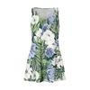 Women's Casual Fashion V-neck Sleeveless Floral Print Side Pocket Dress