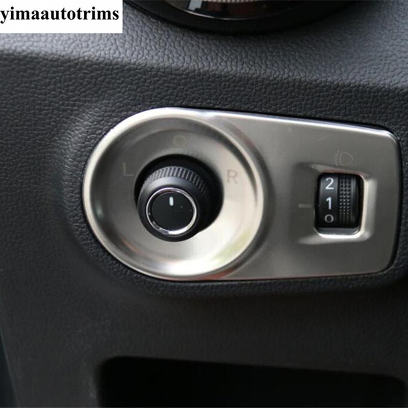 Car Window Lift / Rearview Mirror Adjust Button / Door Speaker Cover Trim For MG ZS EV 2018 - Stainless Steel Accessories