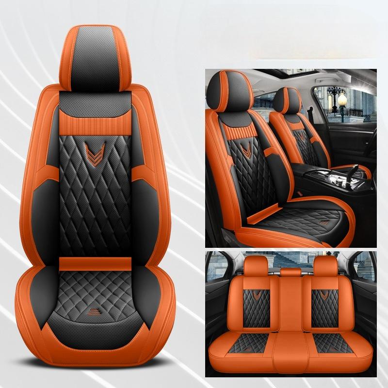 Complete Set of Waterproof Car Seat Covers for 5-Seat Suvs, Including Faux Leather Seat Covers Compatible with All Five-Seat Models Standard version