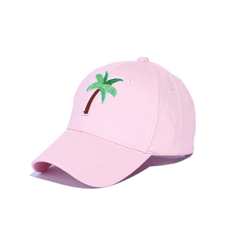 

JYL TS DIY Coconut Tree Baseball Cap Fashion Youth Student Outdoor Cotton Hat pink_(56-60cm) великий dip o ruby кольору