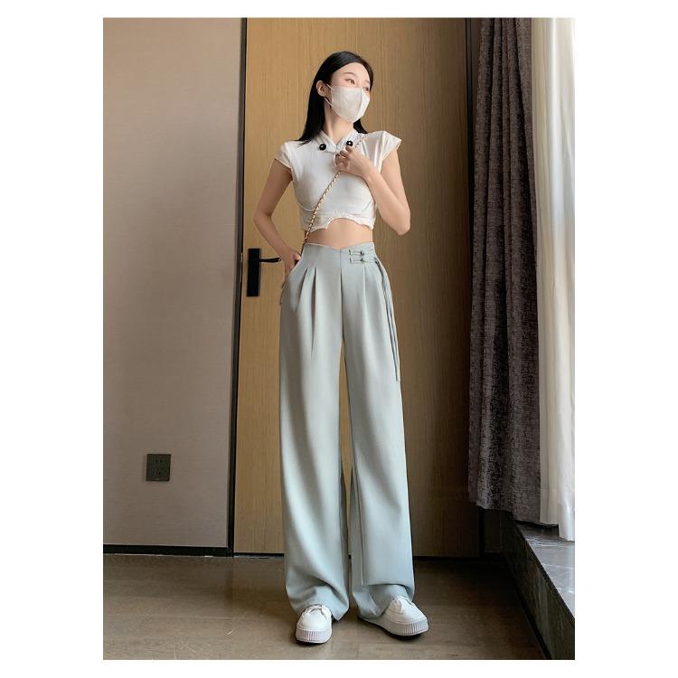 Pantalones anchos de lino elegantes y cómodos para mujer, de cintura alta y perfectos para el verano