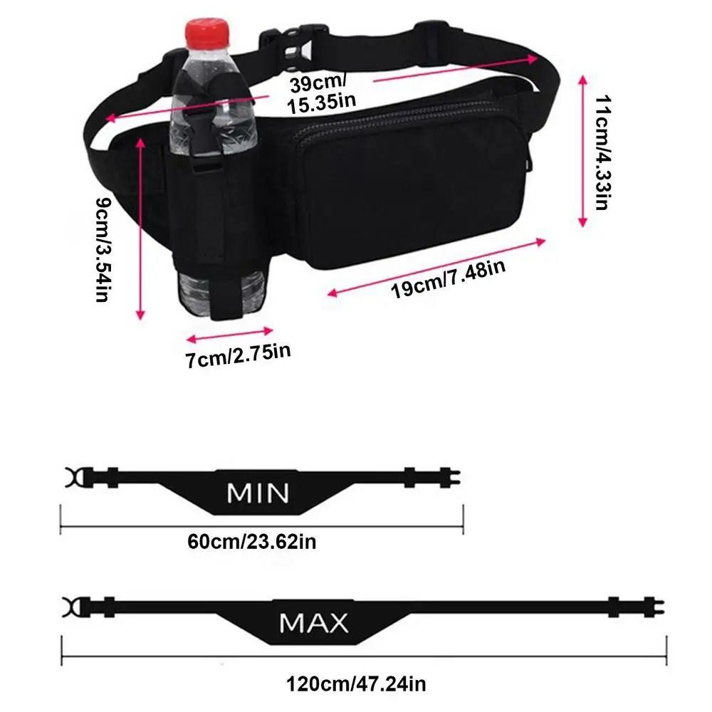 Oxford Cloth Running Belt Pack Large Capacity Running Crossbody Bags  Outdoor Sports