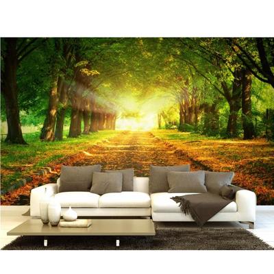Natürliche Waldlandschaft Malerei Bild 3D Wandmalereien Tapete Für Wohnzimmer