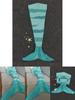 Acrylic Striped Mermaid Blanket For Home Office And Lounge Decor