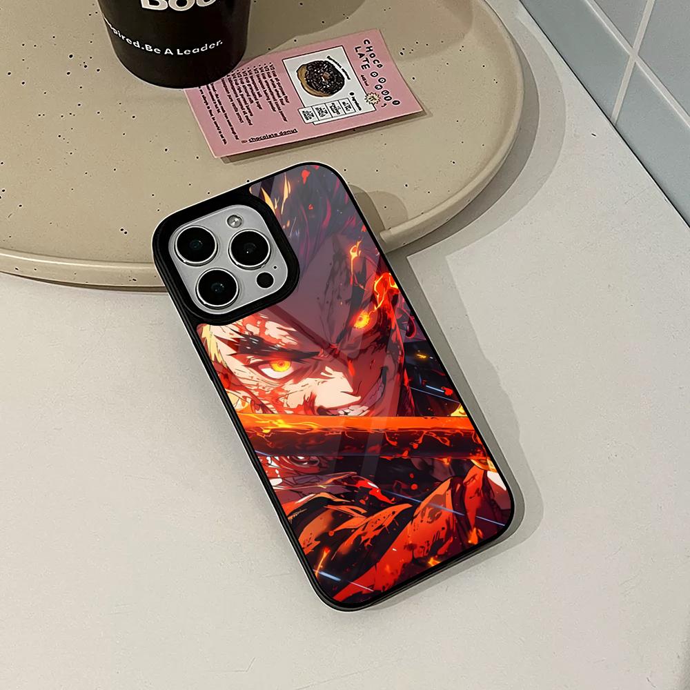 Anime Demon Slayer Phone Case for Iphone 17 16 15 14 Air 13 12 11 Pro Max Mini Plus Fundas Shell PC+TPU Cover
