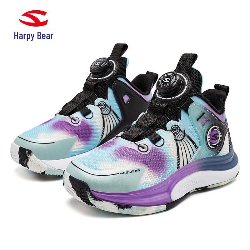 HOBIBEAR Boys  Breathable Double Mesh Running & Basketball Shoes 37