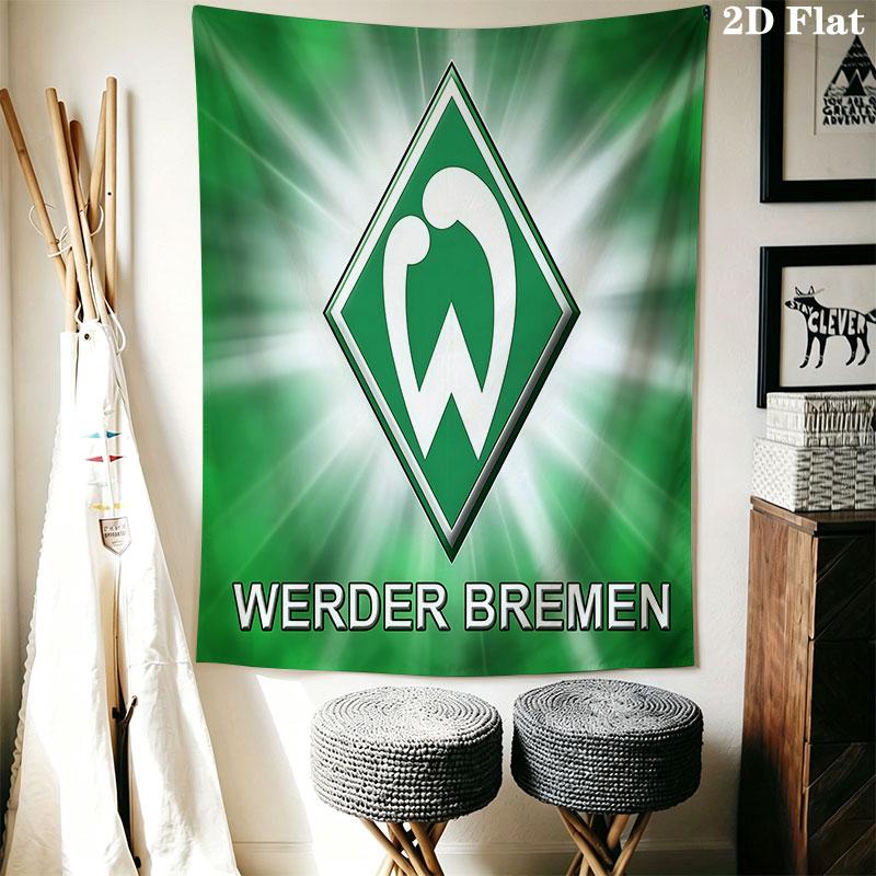 Werder Bremen logo Wall Hanging Printed Fabric Blanket Decorative Tapestries for Bedroom Living Room Home Decor