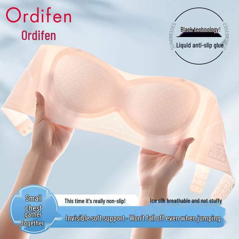 Oudifen Women s Seamless Wireless Bandeau Bra XL