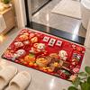 Blessing Words Zodiac Goat Floor Mat Cartoon 2027 Lamb Door Mat Sheep Foot Padc  Door Entrance