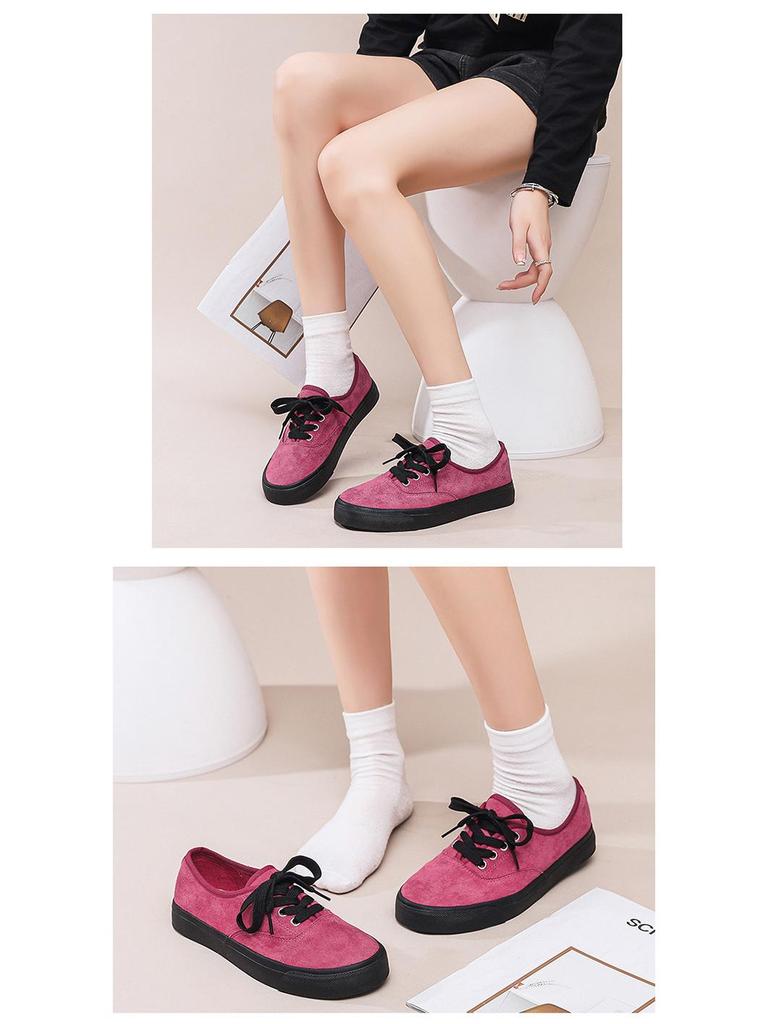 Dámské černé plátěné šněrovací nízké ležérní prodyšné skate boty