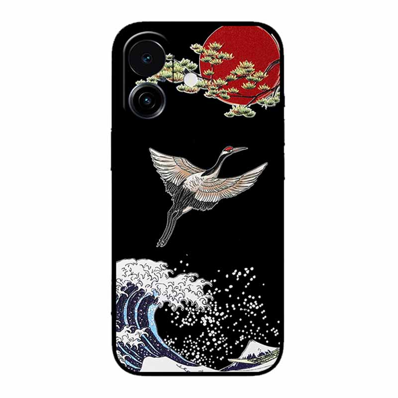3D Emboss Case For iphone 17 2025 Phone Case Coque Flowers Black Silicone Soft Back Cover For iphone 17 5G Case 6.3" Funda Shell
