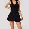 Womens Quick-Dry Yoga Tank Top Tennis Skort Set Running Fitness Workout