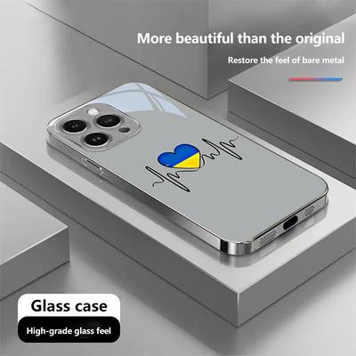 N182 Love Design Phone Case for iPhone 16 15 11 Pro Max XR Samsung S24 S23 Ultra A54 A35 Xiaomi Redmi Note 13 12 Pro Plated Frame Tempered Glass Cover