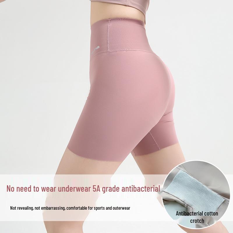 

5A Antibacterial No-Show Peach Panties: Zero-Feel, No Lines, Ideal for Yoga & Fitness, Summer Three-Point Design XL