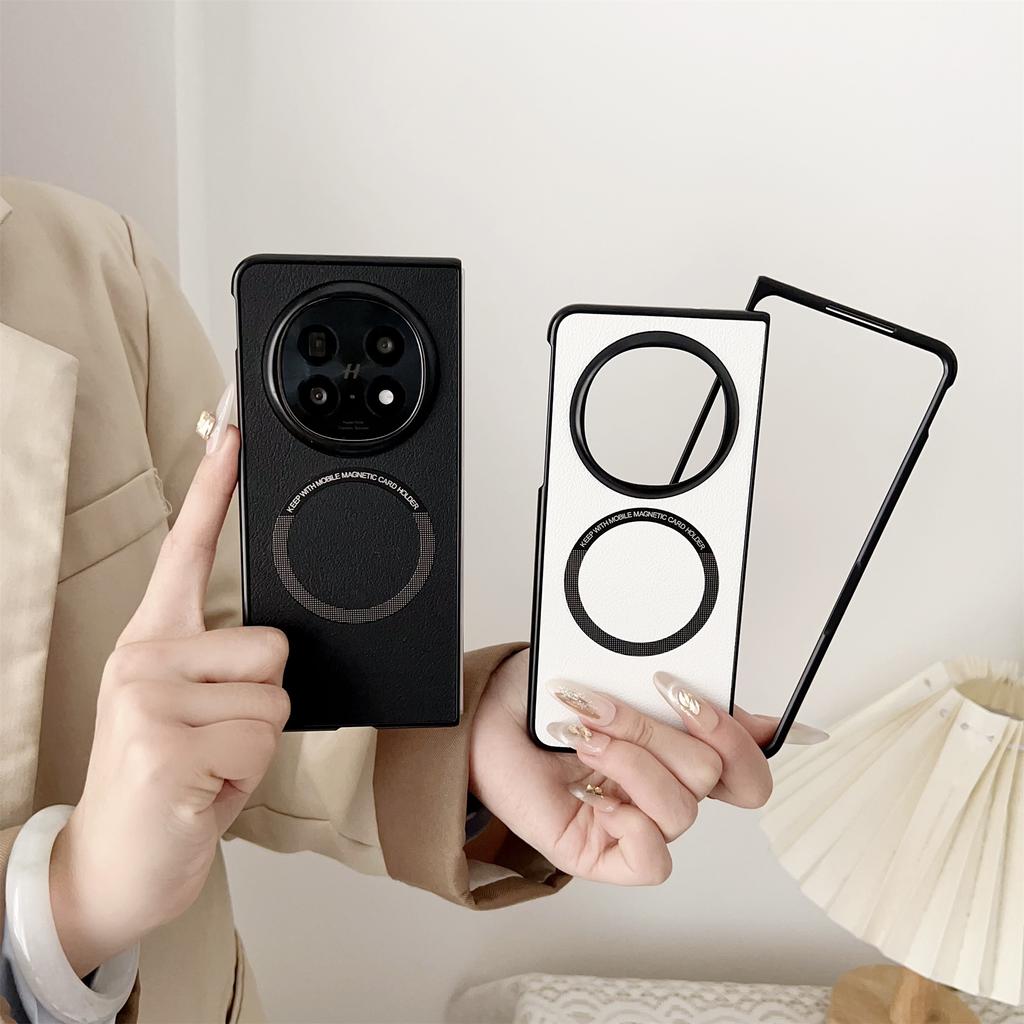 Für Oppo Find N5 5G Magnetische Hülle Anti-Drop PU-Leder + TPU Abdeckung