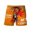 Funny Chicken Swimming Shorts 3d Printed Surfing Board Beach Shorts Men's Swim Trunks Streetwear Summer Fashion Short Pants