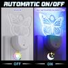 Night Light Butterfly Night Light Plug Into Wall LED Wall Lamp Colors Change RGB LED Nightlight for Children Kids Bedroom