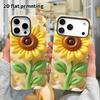 Phone Case: 2D Flat Design Suitable for iPhone 18 17 16 15 14 13 Pro Protective Case, Sunflower, Christmas and Halloween, Perfect Holiday Gift