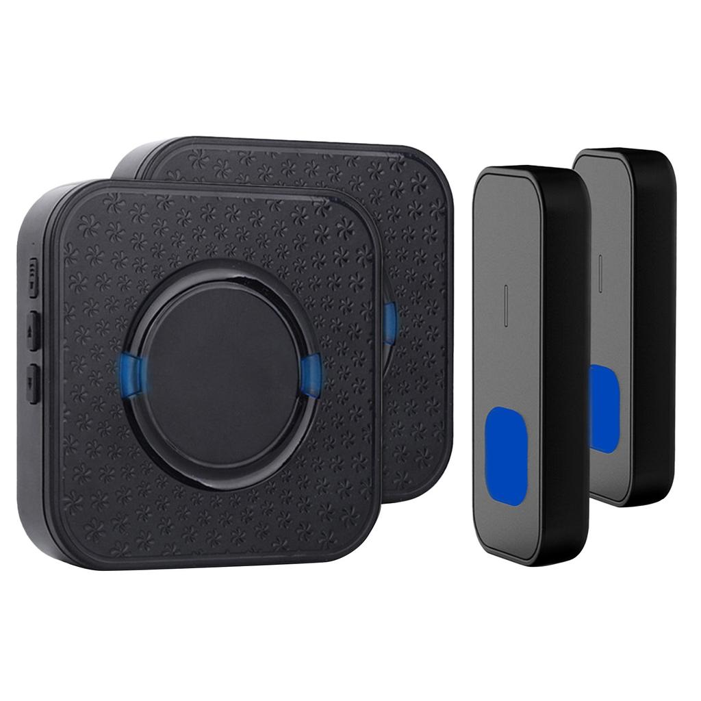 Wireless Door Bell Waterproof Doorbell 2 Plugin Receivers 300M Long Range AUS
