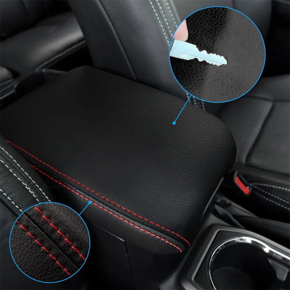 1pcs PU Leather Car Center Console Lid Armrest Cover For Toyota Tacoma 2016-2023