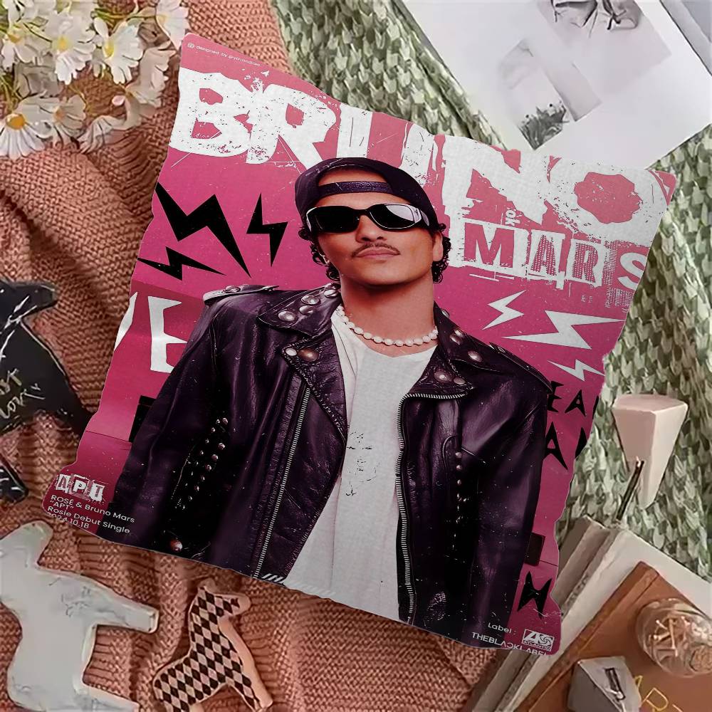 Singer B-Bruno M-Mars Pillow Cover For Bedroom Room And Living Room Sofa Decorative Cushion Cover